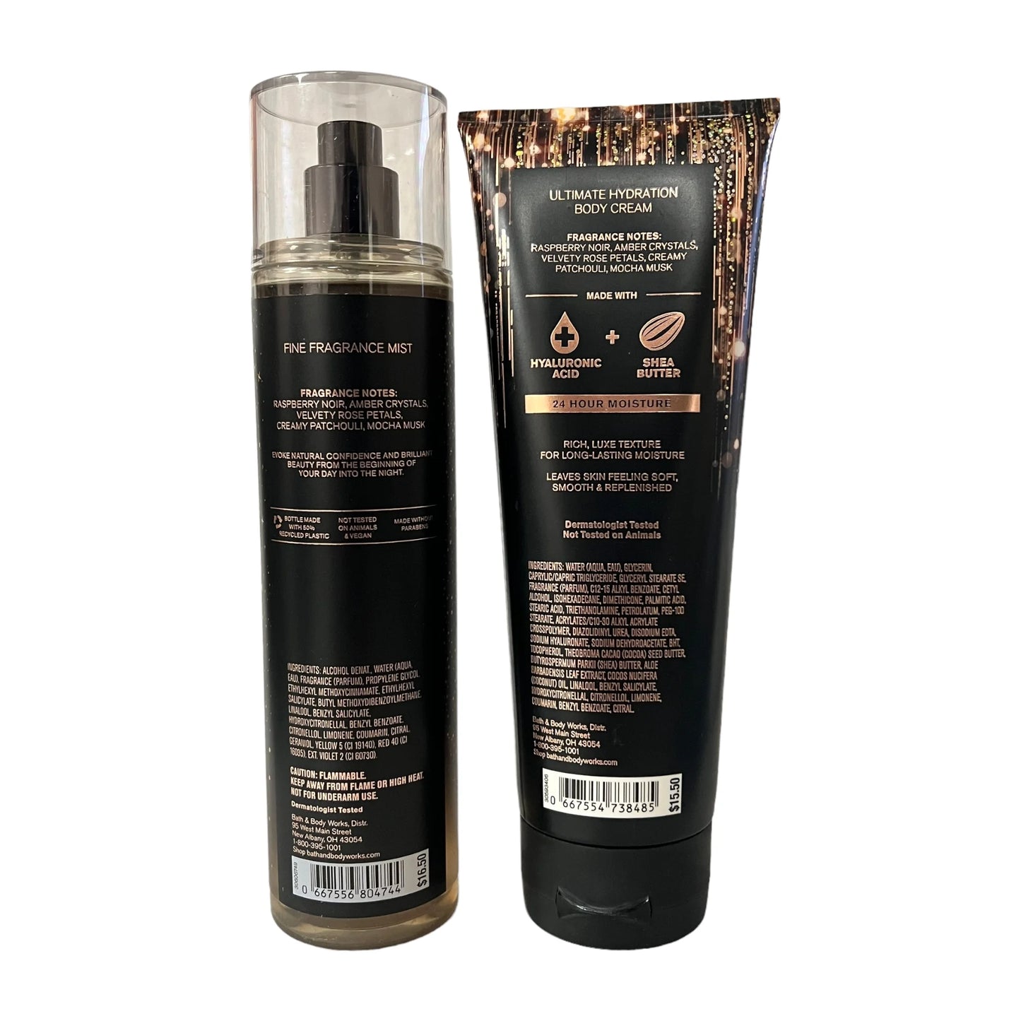 Bath and Body Works into the Night Fragrance Mist & Body Cream Set