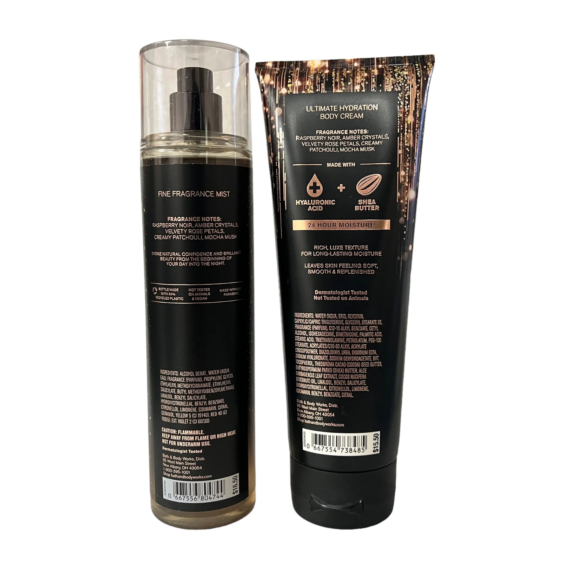 Bath and Body Works into the Night Fragrance Mist & Body Cream Set