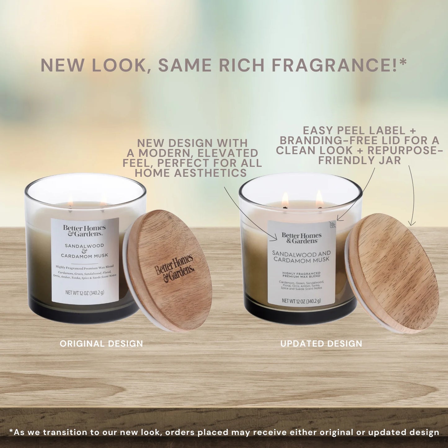 Better Homes and Gardens Soft Cashmere and Amber Scented 2-Wick Ombre Jar Candle 12Oz.