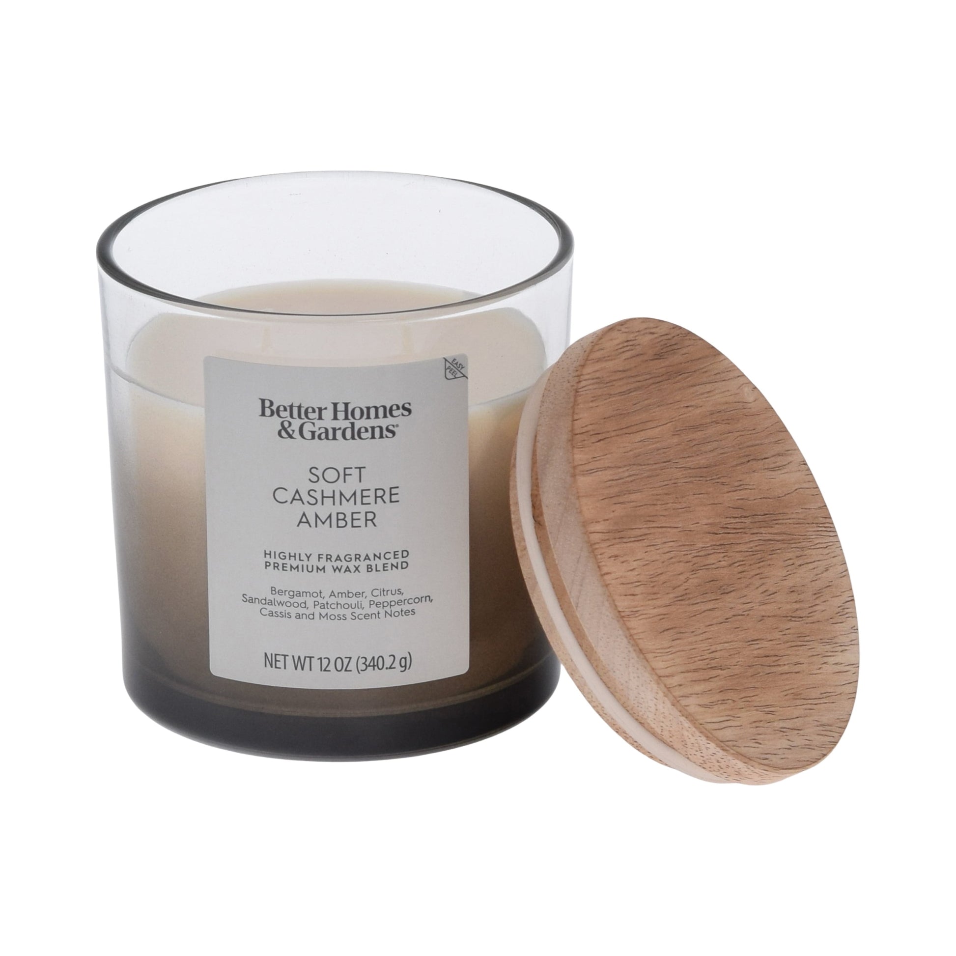 Better Homes and Gardens Soft Cashmere and Amber Scented 2-Wick Ombre Jar Candle 12Oz.