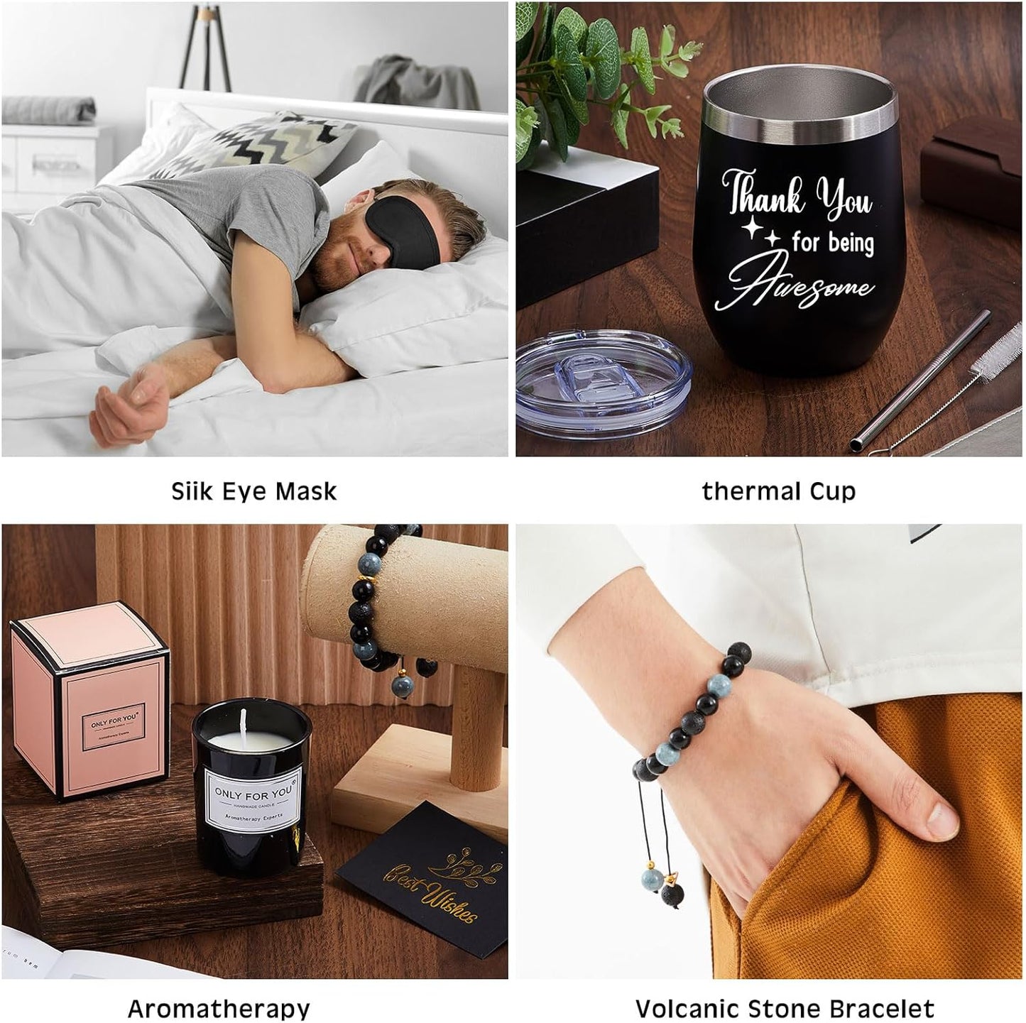 15 Pcs Birthday Gifts for Men Beard Care Set for Him Dad Birthday Gifts Basket Ideas Kit for Men Tumbler Bath Robe for Father'S Day Dad Husband Boyfriend Box (Unhooded,Black)