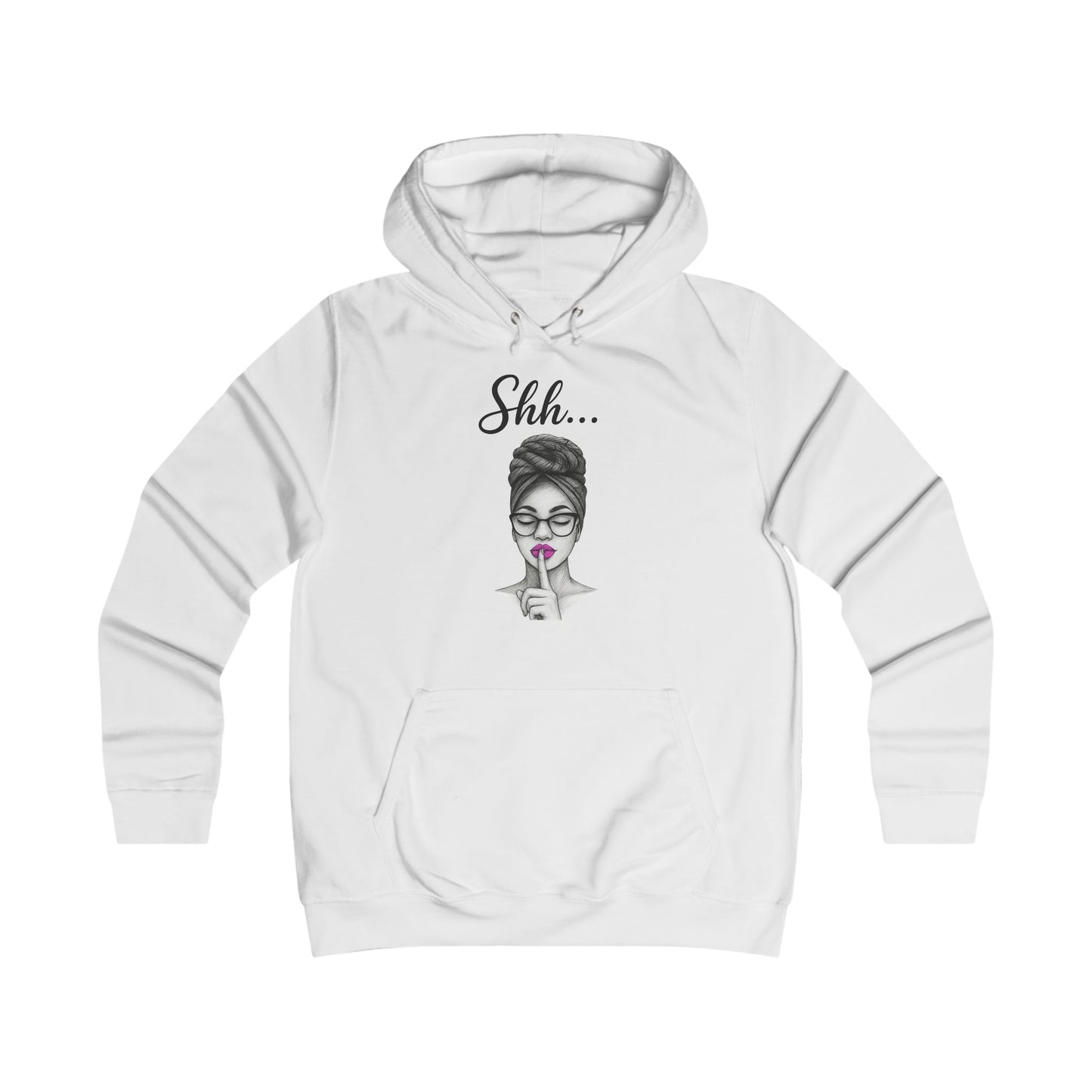 Girlie College Hoodie | Feminist Sweatshirt, Trendy Casual Hoodie, College Apparel, Gift for Her, Motivational Clothing