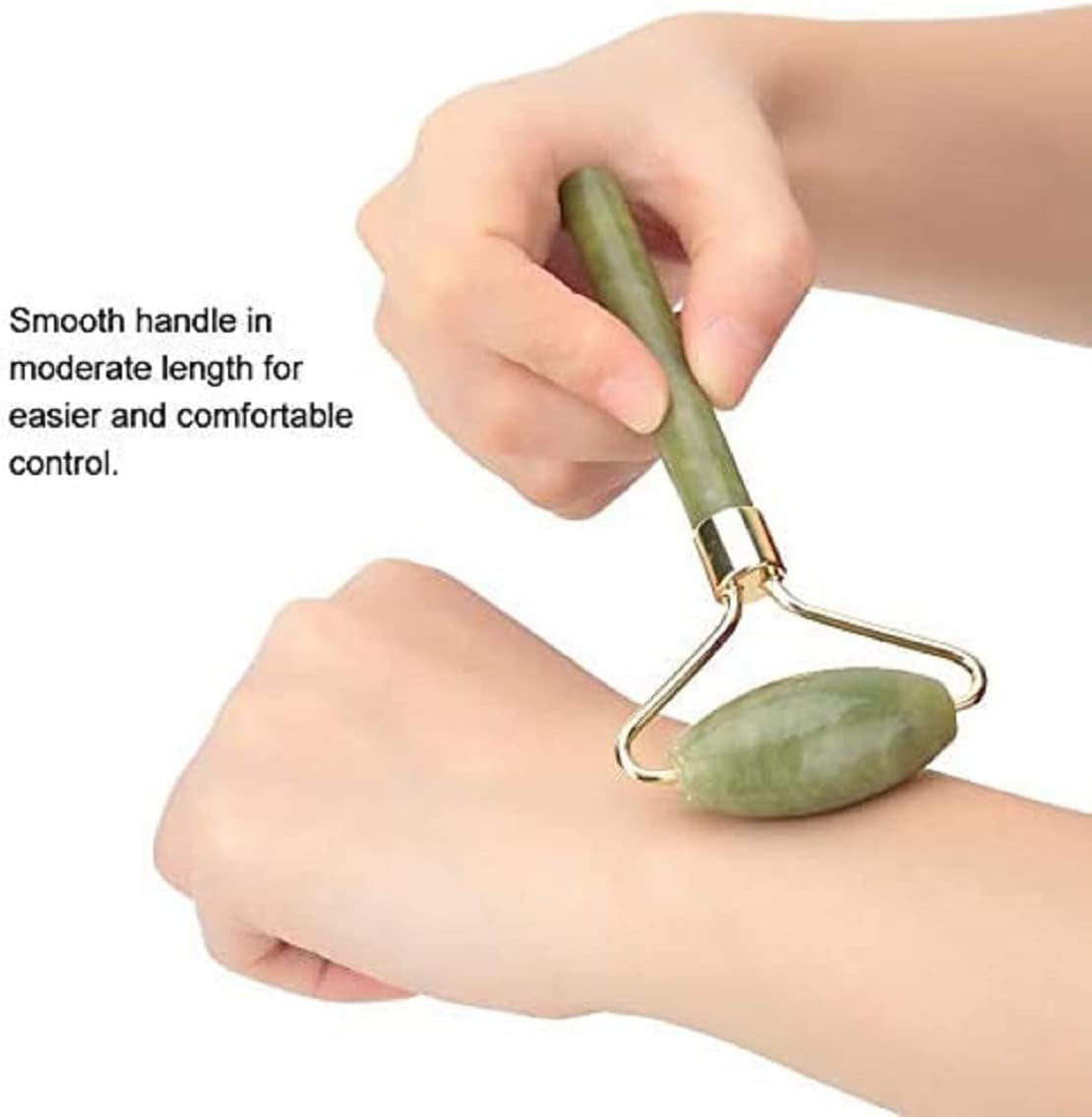 Jade Roller & Gua Sha Set 5 in 1 Facial Massager Tools - Jade Gua Sha Facial Massager Set with Roller for Face Sculpting & Skin Care