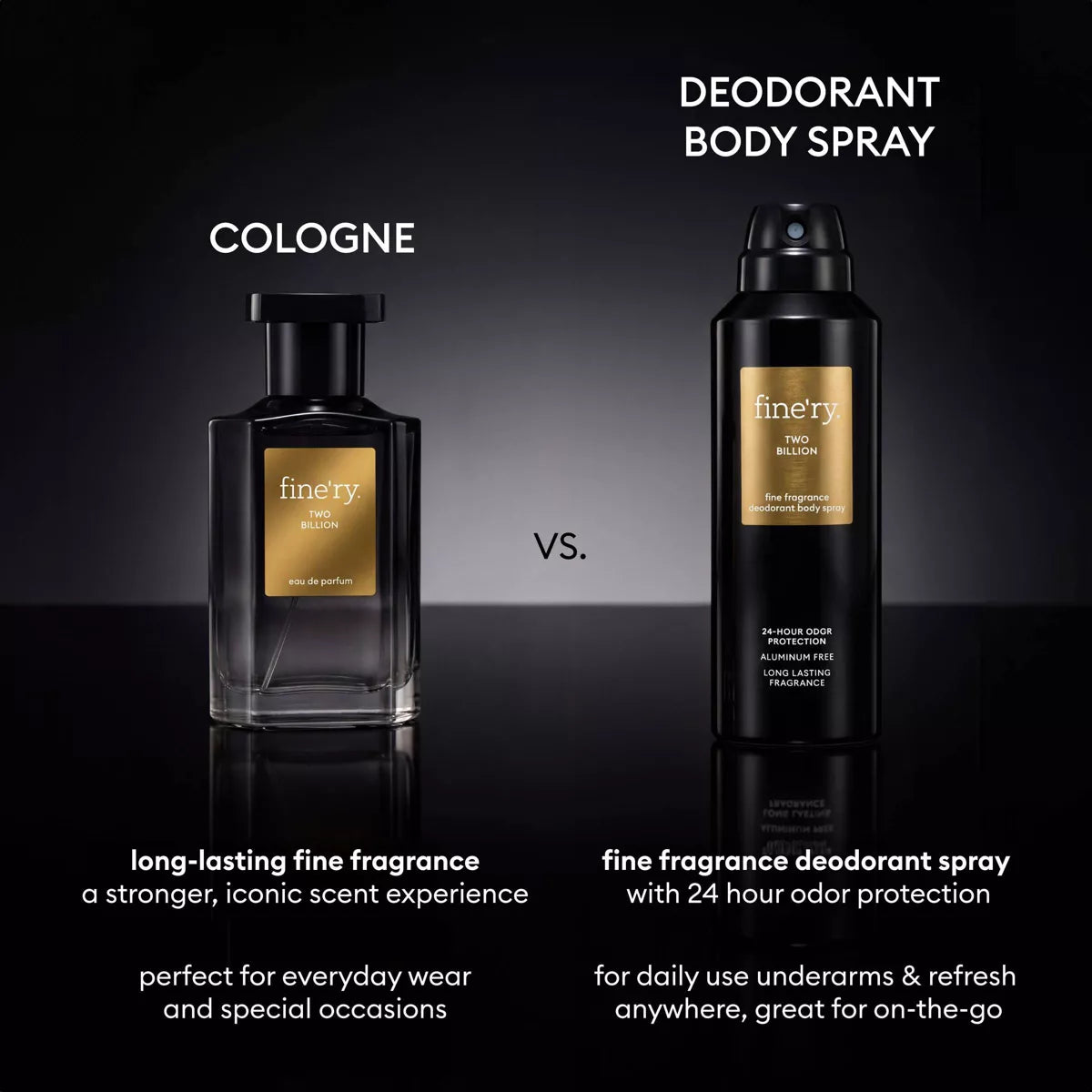 Fine'Ry. Men'S Deodorant Spray - Two Billion - 4Oz: Fresh Scent, under Arm Application