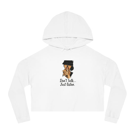 Copy of Cropped Hooded Sweatshirt with Drama Quote, Trendy Women's Hoodie, Casual Streetwear, Perfect Gift for Friends, Fun Layering Piece