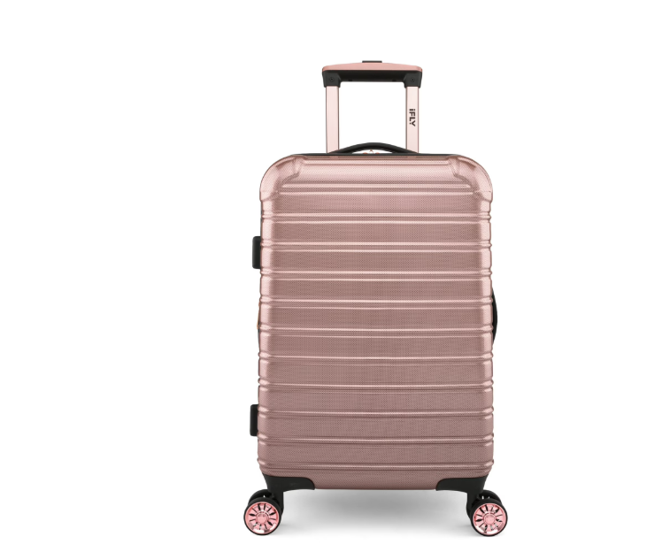 Hardside Fibertech Luggage 20" Carry-On Luggage, Rose Gold