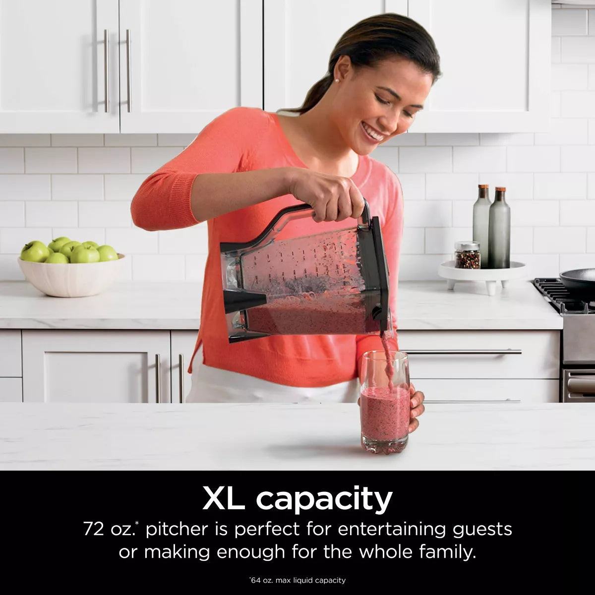 Ninja Professional Blender 1000W Black BL610: 72 Oz. Smoothie & Ice Crusher, 6-Blade Tech, 3 Speeds, Dishwasher-Safe Parts