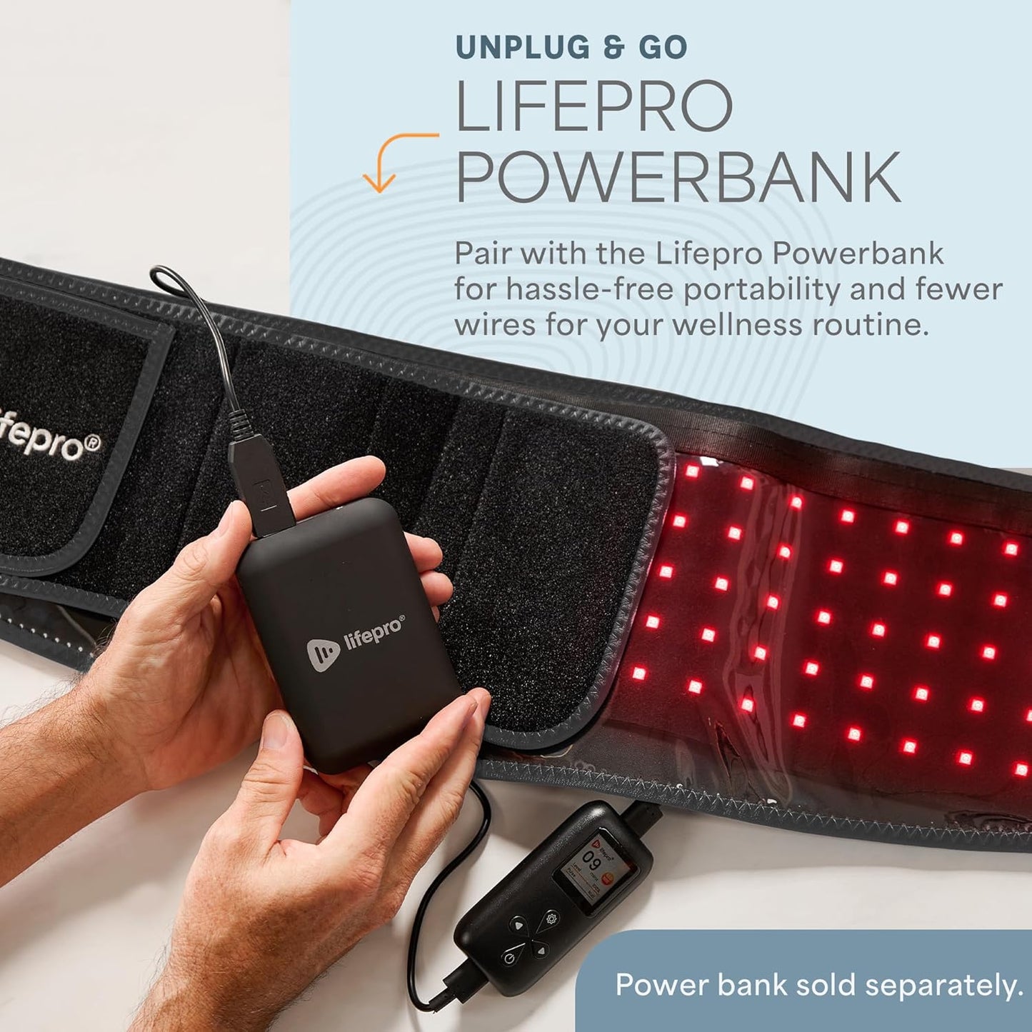 Red Light Therapy Belt – Infrared Red Light Therapy for Body, Back and Shoulder with Triple Chip Leds, Allevared Belt with 660Nm & 850Nm Wavelengths – for Daily Comfort & Wellness Support