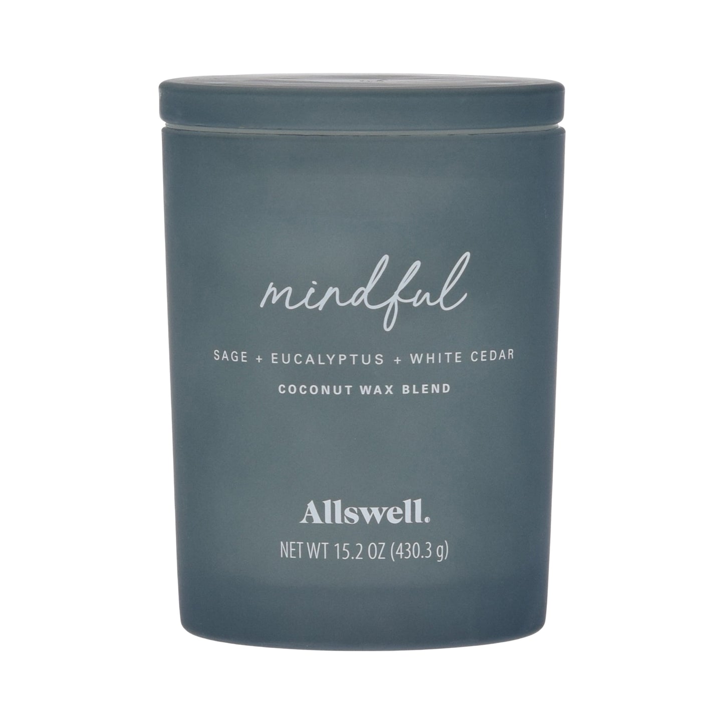 Mindful (Sage + Eucalyptus + White Cedar) Scented 2-Wick Spa Jar Candle 15Oz.