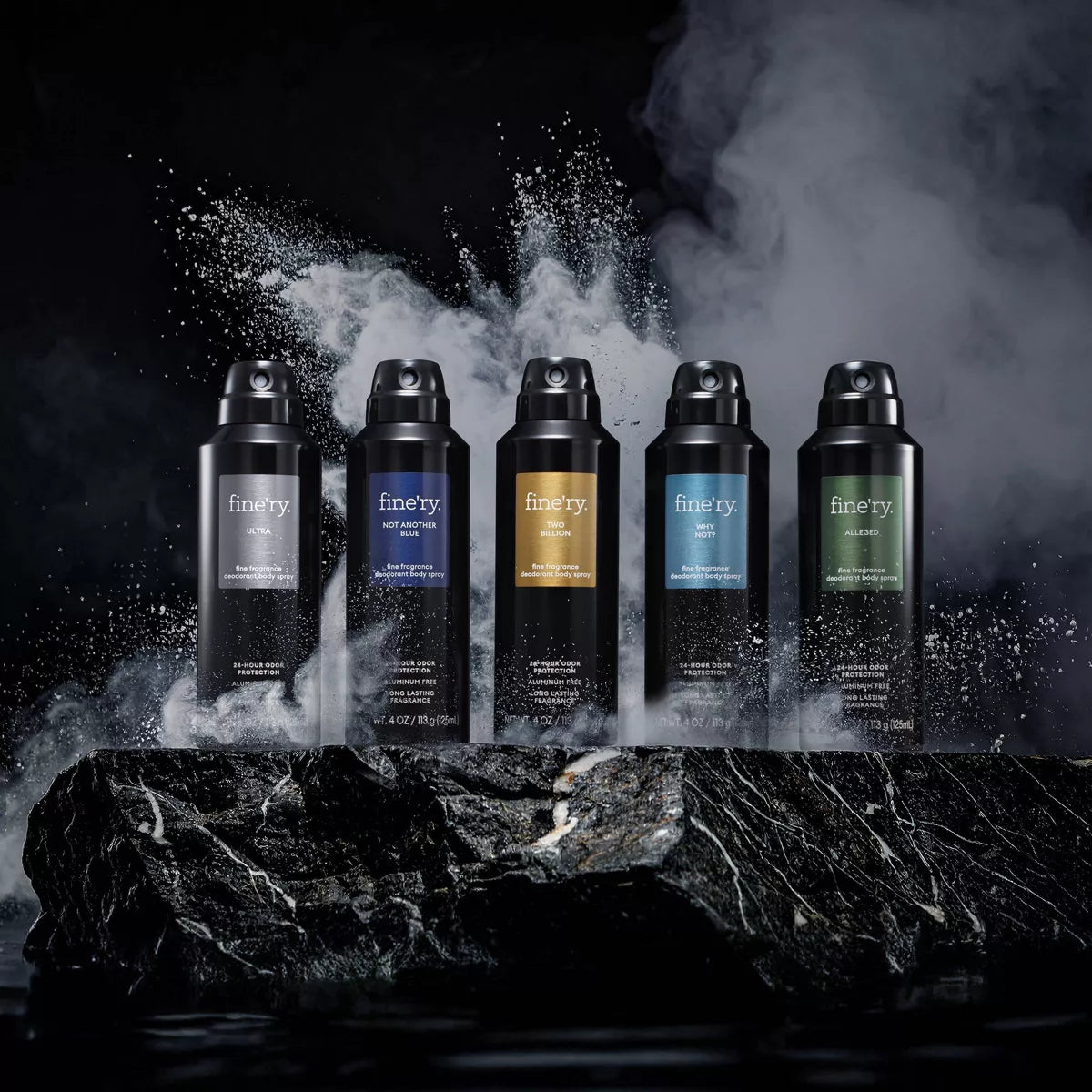 Fine'Ry. Men'S Deodorant Spray - Two Billion - 4Oz: Fresh Scent, under Arm Application