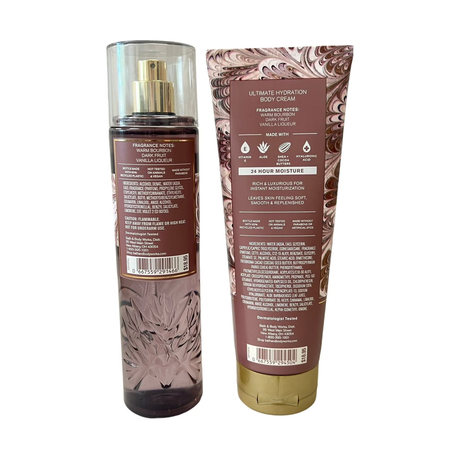 Cozy Vanilla Bourbon Mist & Body Cream Set